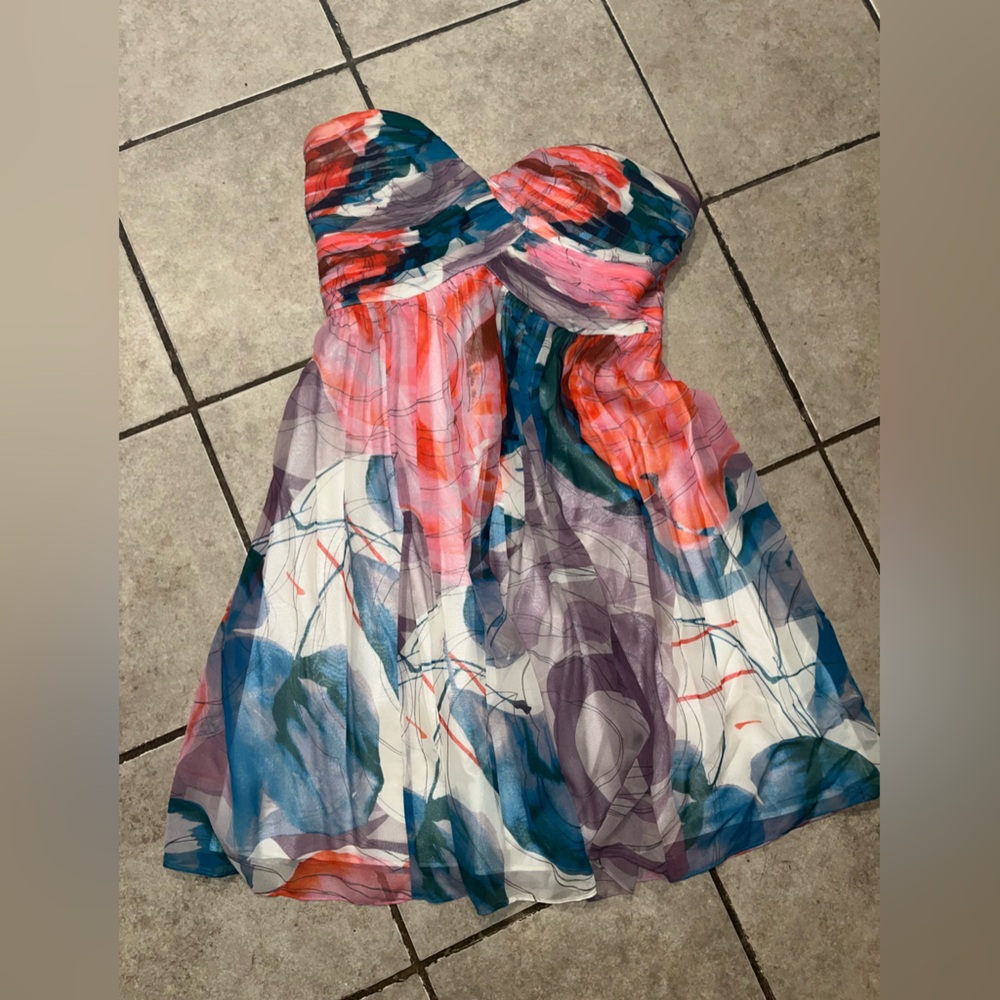 Floral Strapless Dress